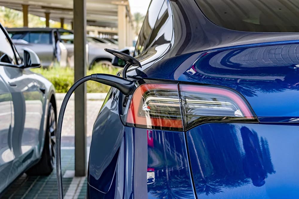 Electric vehicle charging station at SEE Venues