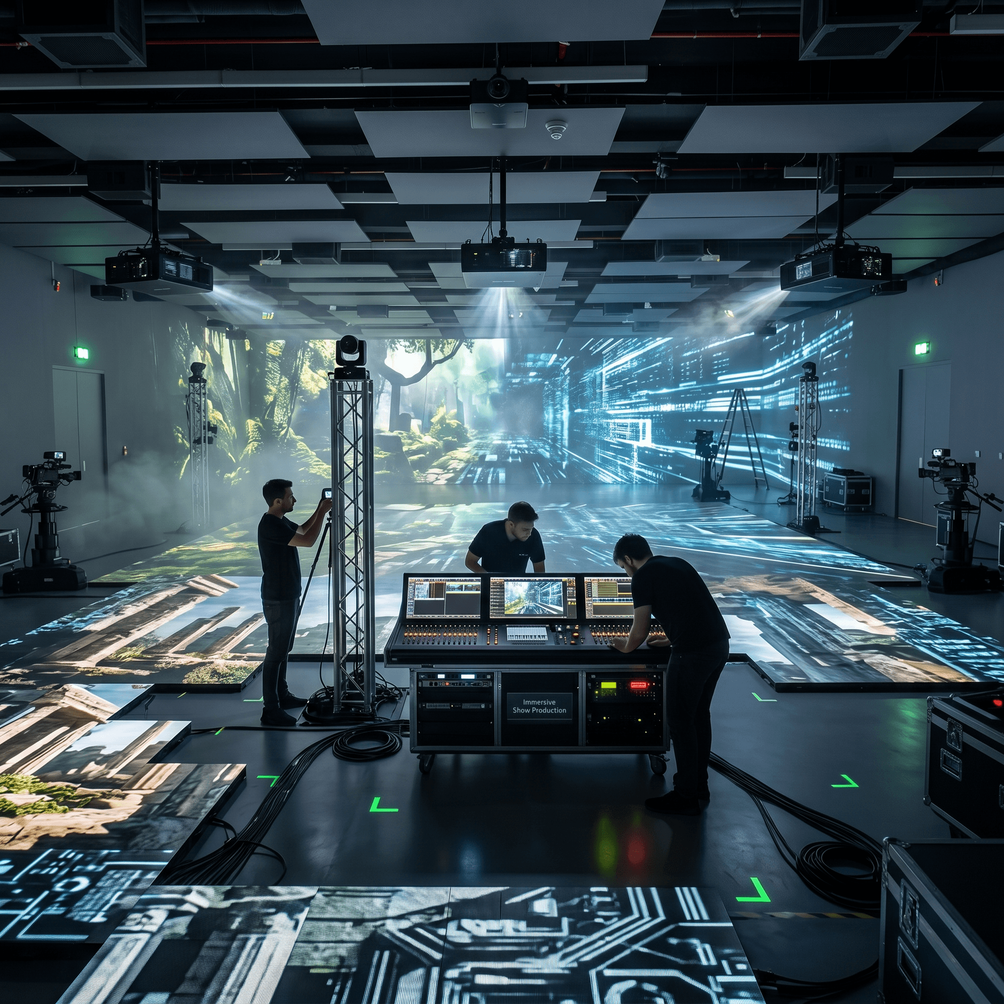 Immersive projection-mapped show in a SEE Venues space